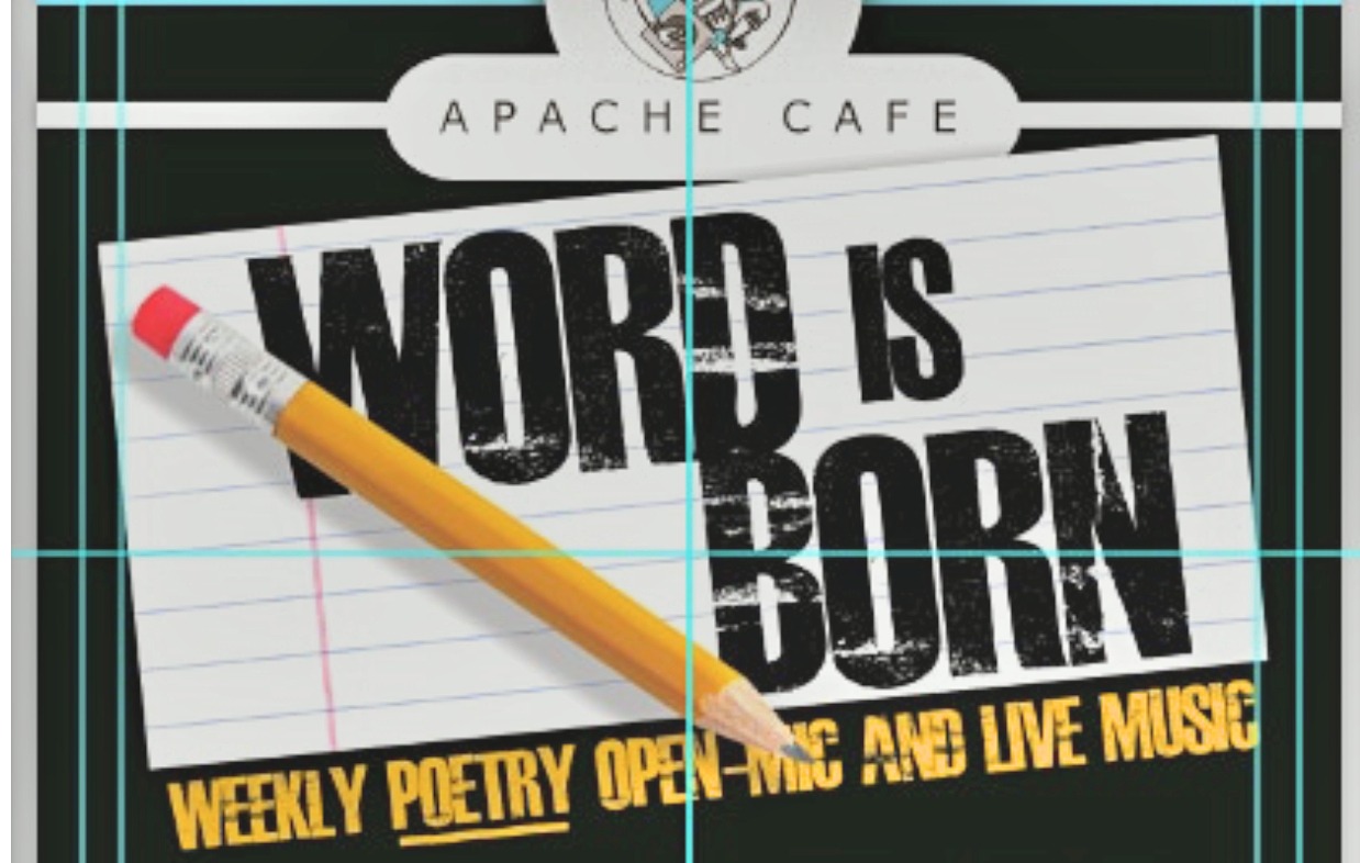 flyer for Word is Born open mic