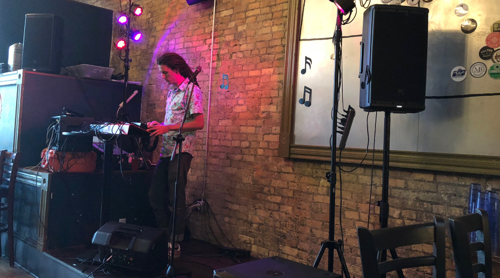 the stage at the Front Street Taproom