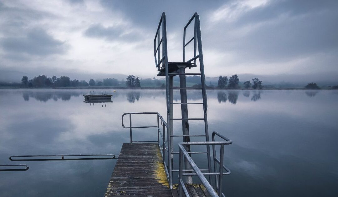 diving platform over a lake