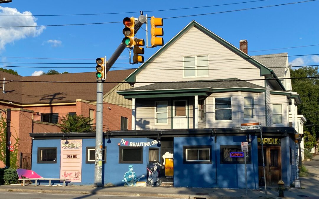 The Parlour RI as seen from across North Main Street